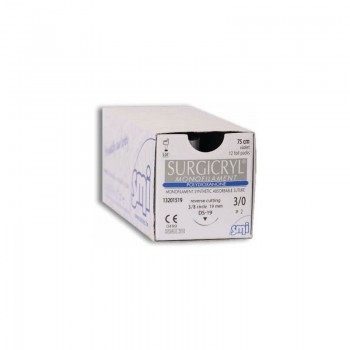 Nici Surgicryl Monofilament 75cm z igłą obłą 1/2 koła HR13mm (wchłanialne, op/12szt) SMI