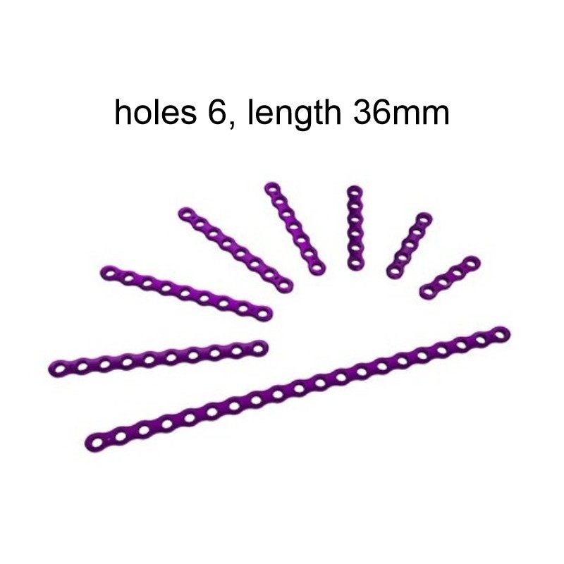 Płyta 1.5mm Locking Reconstruction Plates (RP, holes 6, length 36mm) Securos