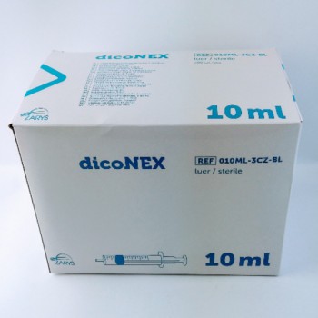 Strzykawki iniekcyjne 3-częściowe 10ml dicoNEX (luer, sterylna, op/100szt) Zarys