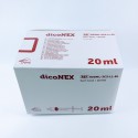 Strzykawka iniekcyjna trzyczęściowa 20ml dicoNEX (luer-lock, sterylna, op/50szt) Zarys