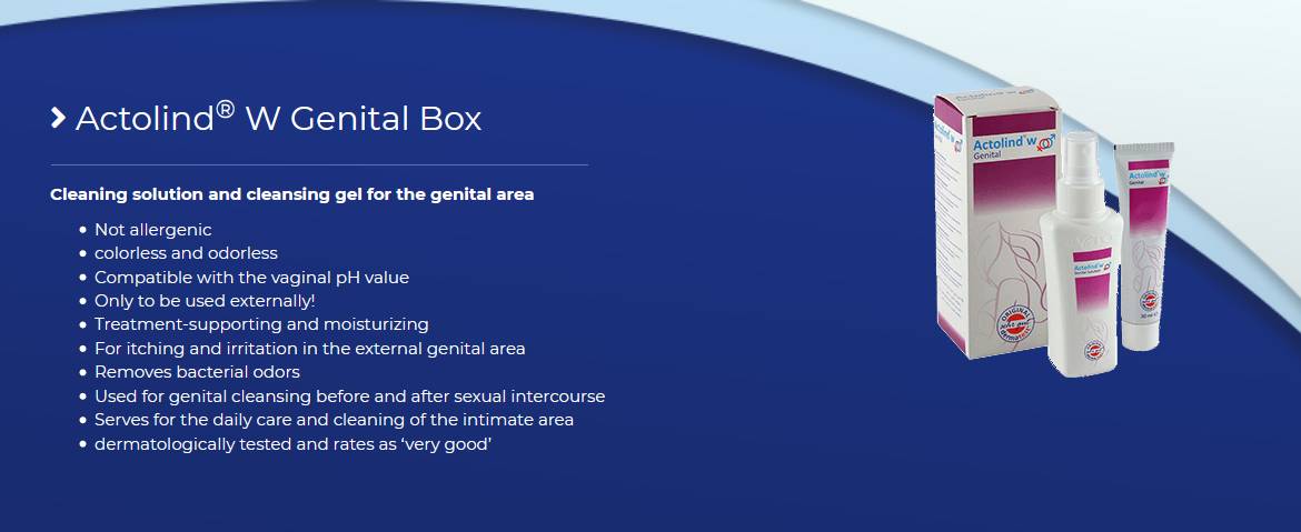 Opis produktu Actolind W Genital BOX grafika nr1